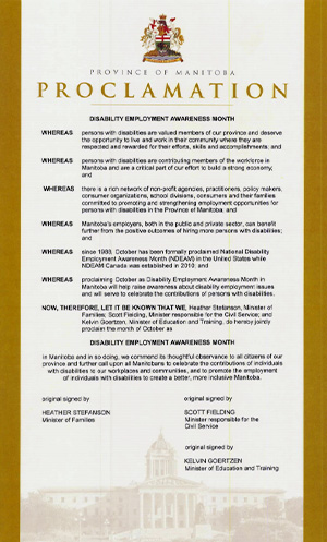 2017 Disability Employment Awareness Month Proclamation - English